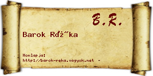 Barok Réka névjegykártya